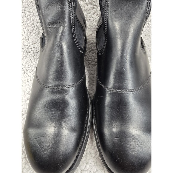 1982 WEINBRENNER Black Leather Safety Toe BILTRITE Sole Chelsea Boots Men\'s 7 EE